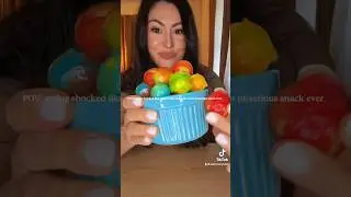 FRUIT ROLL UP GRAPES 🍇 #fruitrollups #asmr #crunchy #ytshorts