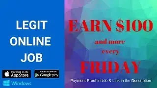 LEGIT ONLINE JOB EARN $100 EVERY FRIDAY THRU PAYPAL EASY TO DO IT