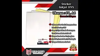 ( PER PAK - ISI 10 ) Kertas Sticker Inkjet HVS 120 gsm F4 A4 - by Muro Papier