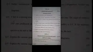 Basic Mechanical Engineering (RTU btech1st year previous paper) #examshort #mechanicalengineering