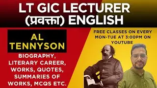 GIC Lecturer English 2025 | AL Tennyson | Day-2 | Lt GIC Pravakta English Classes