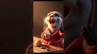 Breakfast: fancy vs. otter version! #shorts #OtterLogic #PastryTheft #FoodieOtter #BreakfastChaos