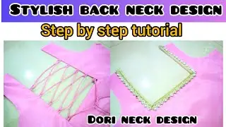 Trendy Dori Back Neck design cutting & stitching||Zig zag Dori neck design#youtube#fashion#new#diy 