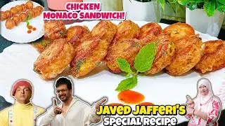 Chicken Monaco Sandwich Recipe | Trying Javed jafferi's Special Recipe Chicken Monaco Snack! 