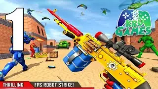 Fps Robot Shooting Games: Counter Terrorist Strike Gameplay Walkthrough #1 (Android, IOS)