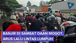 Info Banjir Jakarta Pagi Ini di Samsat Daan Mogot, Arus Lalu Lintas Lumpuh