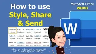 Microsoft Office WORD | How to use STYLE, how to SHARE files, and SEND - 5