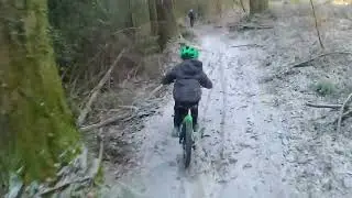A snowy ride at Forest of Dean