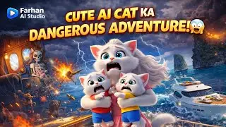 Cute AI Cat Ka Sabse Dangerous Adventure 😱 | AI Cat Animation #Aicat #AICatAnimation #CatAnimation 