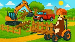 Farm Fence Repair 🚜 Tree Cleanup, Drilling & Painting &ndash; Real Farm Animation
