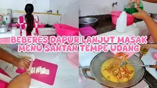 BEBERES DAPUR LANJUT MASAK MENU SANTAN TEMPE UDANG