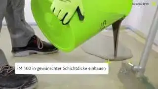 Boden staubarm ausgleichen und nivellieren mit der selbstverlaufenden codex FM 100