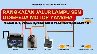Jalur rangkaian lampu sen pada Motor Yamaha Vega r, Mio, Vega zr,,,