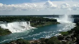 Short trip, big memories 🌅✨ Niagara Falls with the perfect sunset & clear skies 💙 