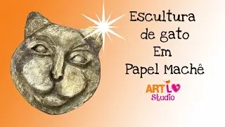 🔴 COMO FIZ UMA ESCULTURA DE GATO EM PAPEL MACHÊ