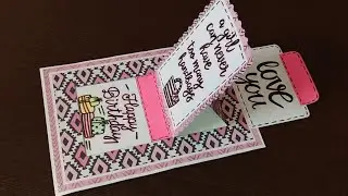 DIY Pop Up Slider Card For Birthday | Handmade Birthday Greeting Card | Handmade Birthday Cards
