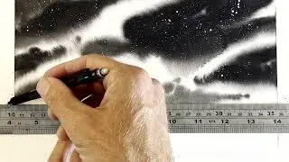 Watercolour night sky and offshore winds