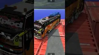 Indian heavy truck overloaded heavy driver khatarnak bus turn #bussimulatorindonesia #shorts