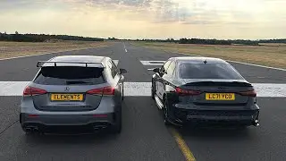 DRAG RACE! MERCEDES-AMG A45 S VS NEW AUDI RS3 SALOON!