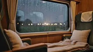Falling Asleep on a Night Train 🚆🌧️ | Rain, White Noise & Deep Sleep
