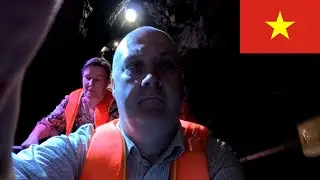 Trang An Boat Tour inside a grotto Ninh Binh Vietnam