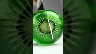 Crystal Kiwi Slicing ASMR 🥝 | Side View Cut
