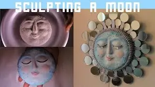 Watch me sculpt a moon face with paperclay