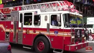 FDNY Ladder 4 Responding in Heavy Traffic