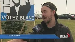 Vote blank signs pop up in Moncton as a encouragement to protest vote