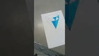 رسم سهل للجوهرة الزرقاء Easy drawing of a blue gem