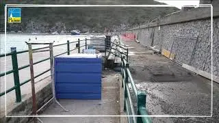 Palinuro, lavori di messa in sicurezza della banchina del porto.