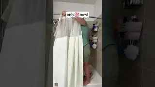 Double layer shower curtain, easy clip-on design #showercurtain