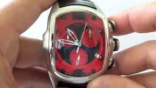 Invicta Watches   Men's 6095 Lupah Revolution Collection Chronograph Black Leather Swiss Made Watch