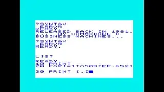 Commodore Business Machines VIC-20 [тест BASIC] (1981) {Швеция/Финляндия}