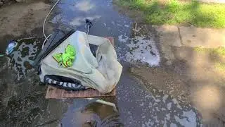 Mower bag cleaning hack
