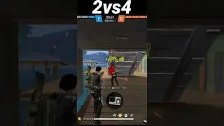 2 VS 4 🔥 CUSTOM FIGHT 😈 - GARENA FREE FIRE - #freefire #ffshorts #custommarth#shorts #freefireshorts
