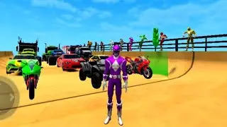 Power Rangers 💪 Mega Ramp Car Stunt  gameplay 3D