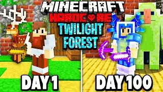 I Survived 100 Days in the TWILIGHT DIMENSION in HARDCORE Minecraft...