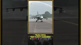 LCA Tejas Mk1A Receives Water Cannon Salute After Maiden Test Flight | WION Shorts