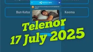 17 July  2025  Questions and Answers | My Telenor Today Questions | Telenor Questions Today Quiz
