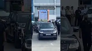 PM Narendra Modi's Entry Range Rover💯🔥 #pmmodi #narendramodi #rangerover #shorts #trending #ramayan