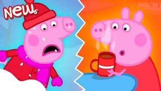 Peppa Pig HOT vs COLD Challenge With Candy | Peppa Pig Tales | Kids TV And Stories