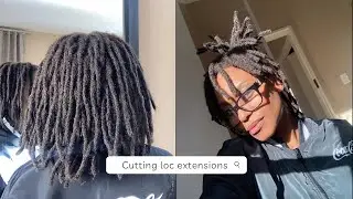 CUTTING MY LOC EXTENSIONS SHORTER | REASONS WHY? #locextensions #locjourney #diylocs #locdup