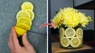 CREATIVE DIY Lemon Flower Arrangement #shorts