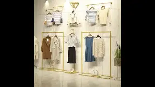 Clothing shop hanger display rack wall hanging women's clothing shop floor men's shop wall shelf
