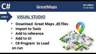 С01 | Отличные карты | GMap C# Visual Studio |Добавить, загрузить Gmap в форму Windows| Объясните с помощью кода | УРДУ
