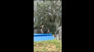 Too Kool Song! John & My Kool Hit Rope Swing Into Pool Video