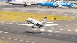 SHORT TAKEOFF ROLL CESSNA CITATION at Madeira Airport
