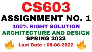 CS603 ASSIGNMENT NO. 1 SPRING 2022 || 100% SOLUTION || SOFTWARE ARCHITECTURE AND DESIGN || BY VuTech