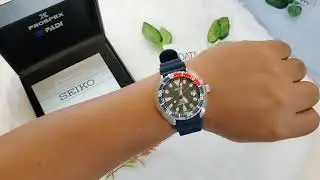 Seiko Prospex Mini Turtle Divers Padi Black Dial Blue Rubber